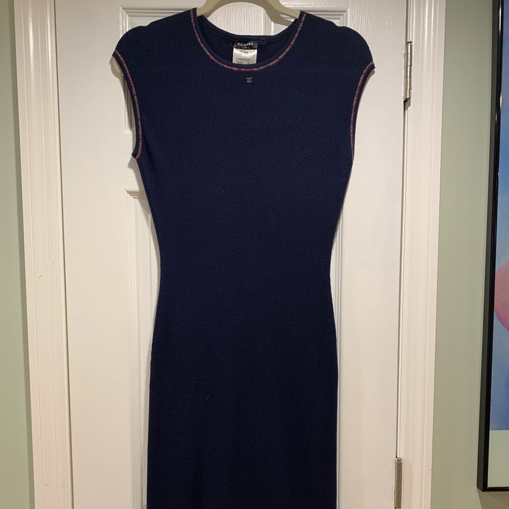 Gorgeous Chanel Tank Dress. 90% Cotton 10%Cashmere